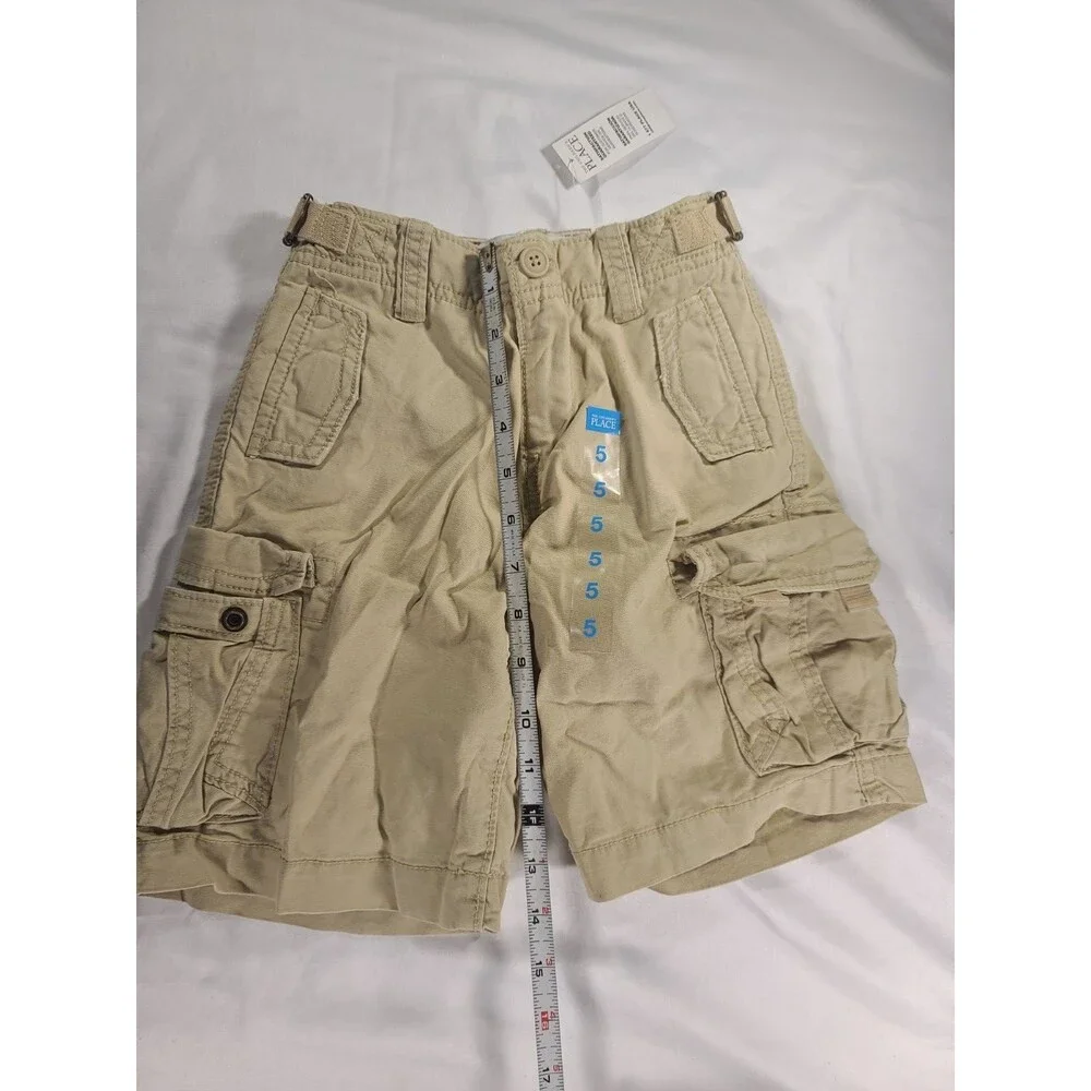 The Children's Place Boys Size 5 Khaki Cargo Shorts NWT